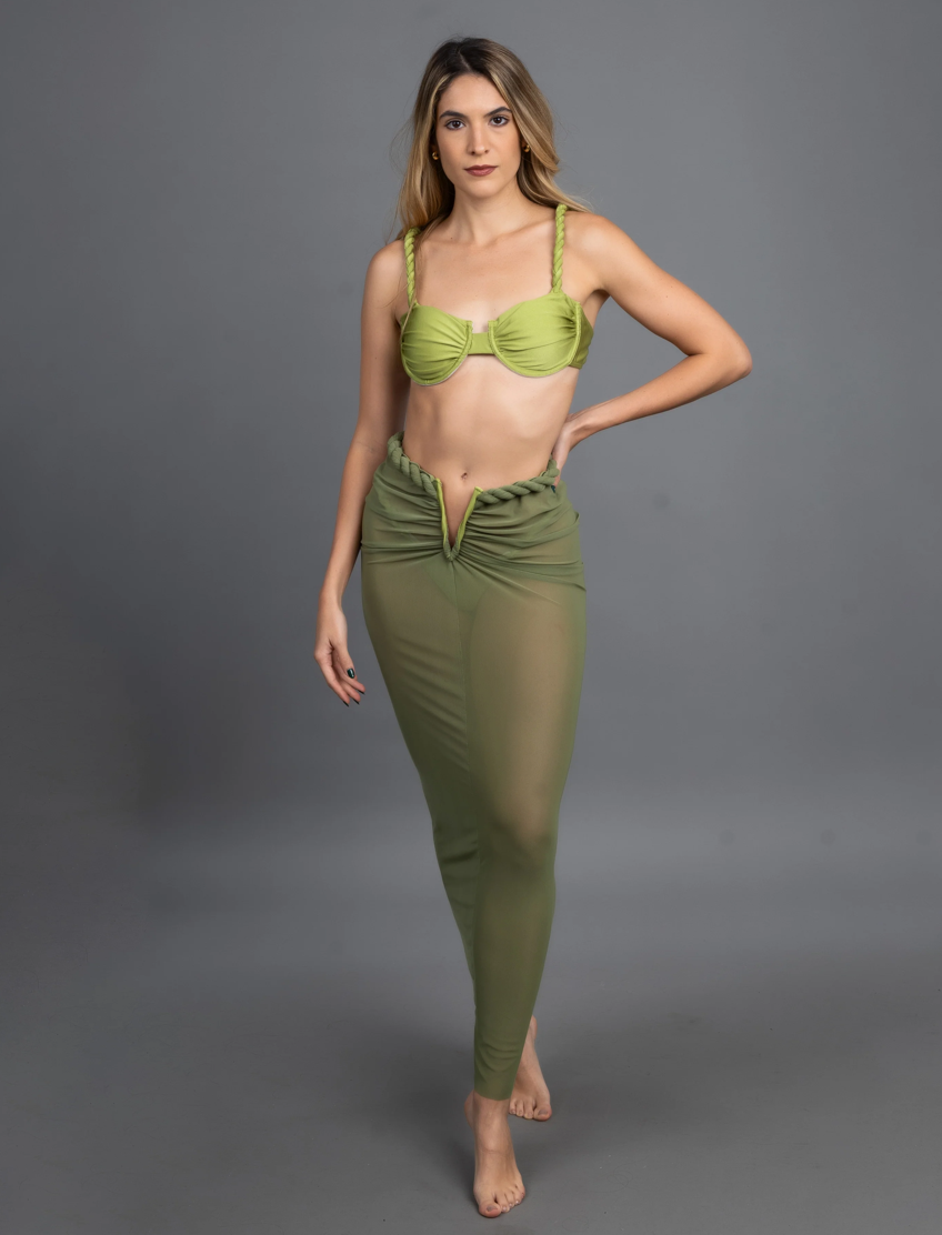 #105 PAREO MATCHA SWIMSUIT COVER- UP